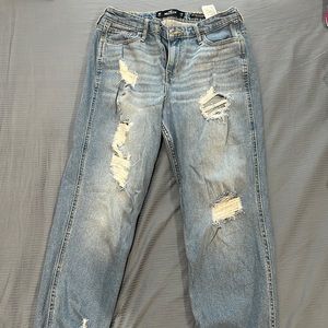 Hollister distressed mom jeans